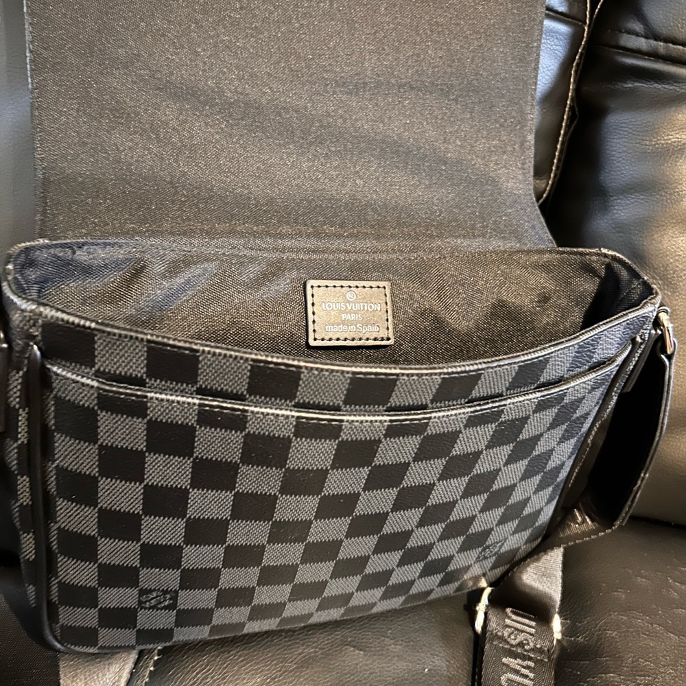 Louis Vuitton Graphite Checkered Messenger Bag - Picture 3 of 5